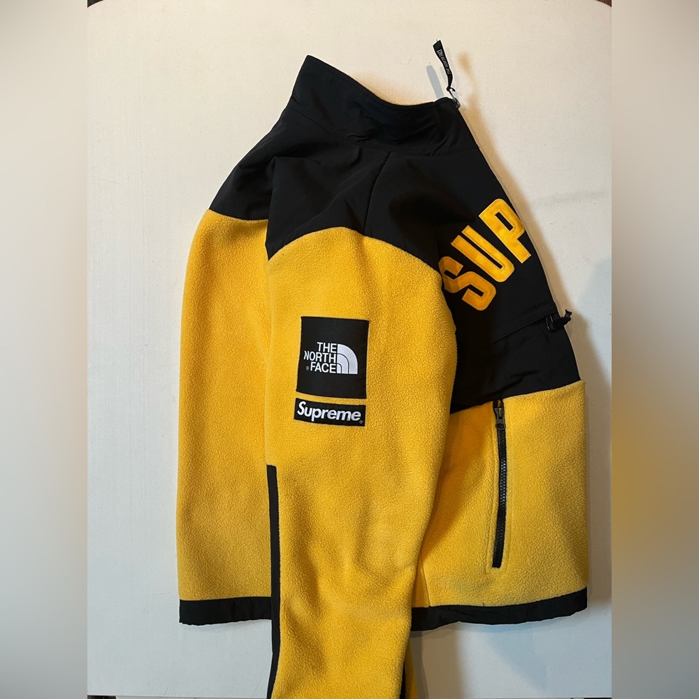 supreme the north face tnf yellow denali arc fleece